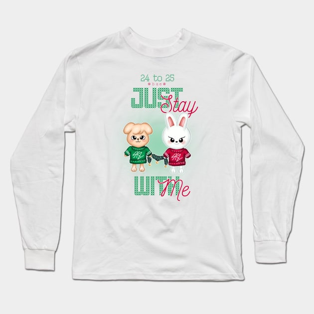 STAY with me  - 2min / SKZOO Long Sleeve T-Shirt by LChiaraArt